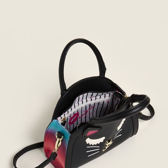NWT Betsey Johnson Rainbow Ombre Cat Handbag - Picture 5 of 7